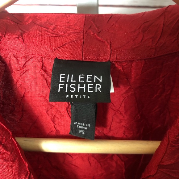 Eileen Fisher Crushed Silk Dupioni Blazer - Picture 3 of 7